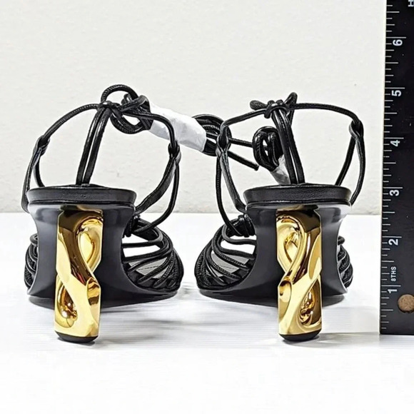 JW Anderson Women's Lamb Ankle Tie Chain High Heel Sandals Size 37 (MSRP $850) - Picture 10 of 12